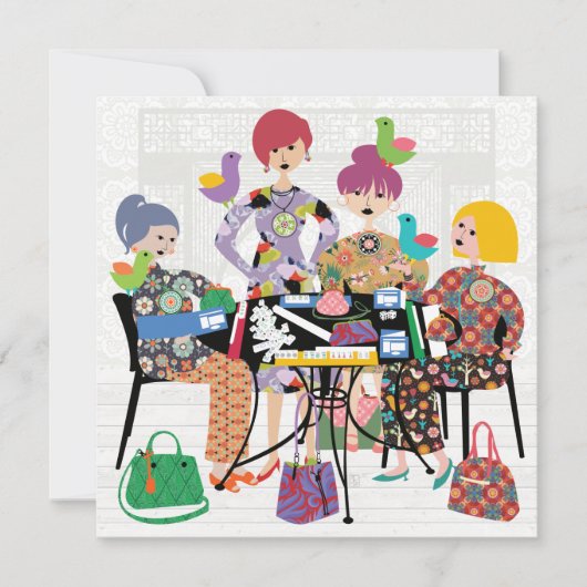 Mah Jongg Birds Flat Kaart (Voorkant)