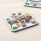 Mah Jongg Birds Plastic Onderzetters (Linkerzijde)