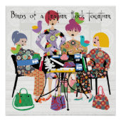 Mah Jongg Birds Poster (Voorkant)