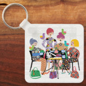 Mah Jongg Birds Sleutelhanger (Voorkant)