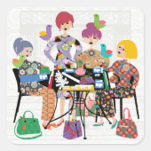 Mah Jongg Birds Stickers (Voorkant)