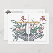 Mah Jongg Birthday Basket Card Briefkaart (Voorkant / Achterkant)