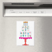 Mah Jongg Birthday Cake Magnet (Insitu (Vaatwasser))