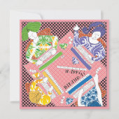 Mah Jongg Birthday Game Flat Card Kaart (Voorkant)