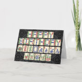 Mah Jongg Birthday Kaart (Voorkant)