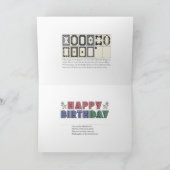 Mah Jongg Birthday White Dragons Kaart (Binnen)