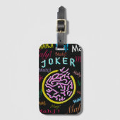 MAH JONGG BLACK JOKER BUSINESS BAGAGELABEL (Voorkant (verticaal))