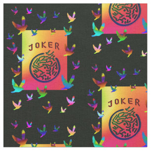 Mah Jongg Black Joker Dreams Fabric Stof