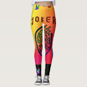 Mah Jongg Black Joker Dreams Leggings (Voorkant)
