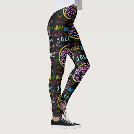 Mah Jongg Black Joker Leggings (Rechts)