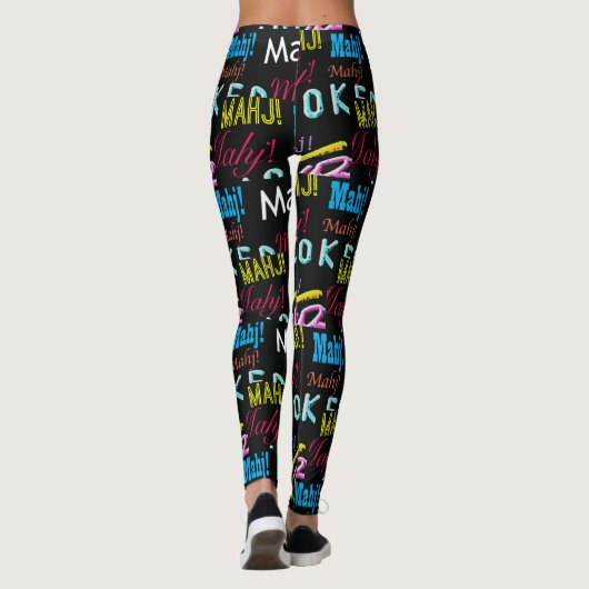 Mah Jongg Black Joker Leggings (Achterkant)