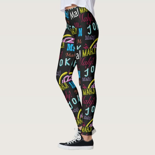 Mah Jongg Black Joker Leggings (Links)