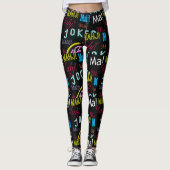 Mah Jongg Black Joker Leggings (Voorkant)