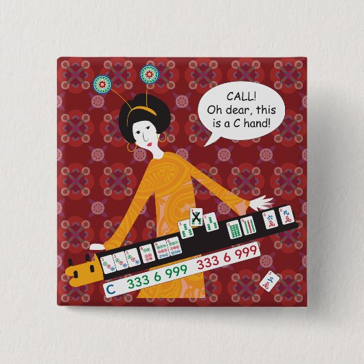 Mah Jongg C Hand Button (Voorkant)