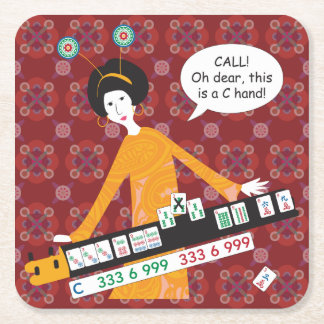 Mah Jongg C Hand Coasters Kartonnen Onderzetters