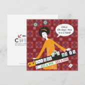 Mah Jongg C Hand Flat Card (Voorkant / Achterkant)