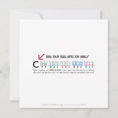 Mah Jongg C Hand Flat Card (Achterkant)