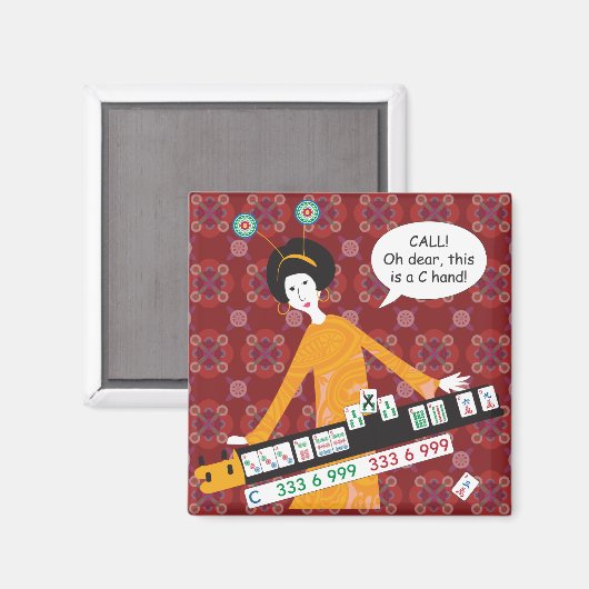 Mah Jongg C Hand Magnet (Voorkant / Achterkant)