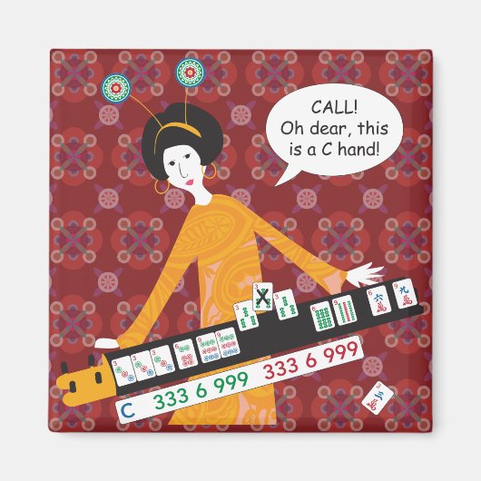 Mah Jongg C Hand Magnet (Voorkant)