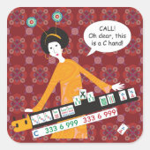 Mah Jongg C Hand Stickers (Voorkant)