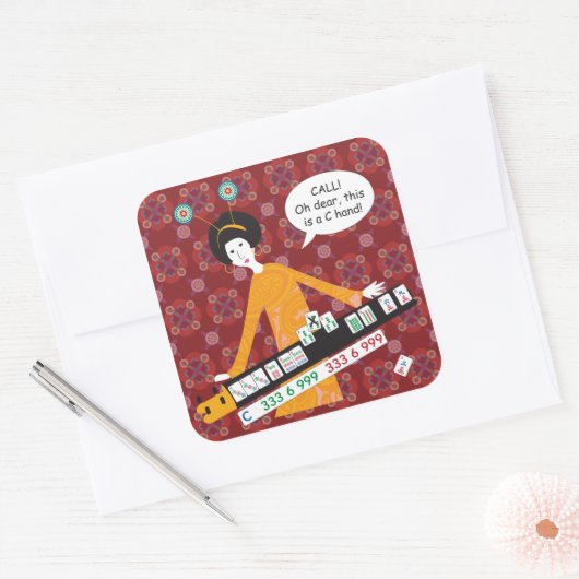 Mah Jongg C Hand Stickers (Envelop)