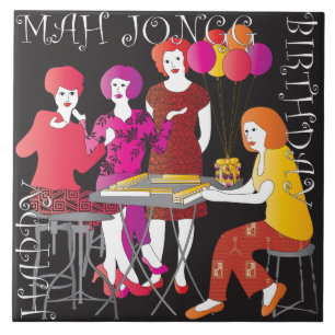 Mah Jongg Cadeau Birthday Tile Tegeltje