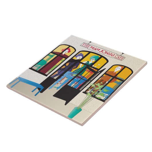 Mah Jongg Cafe Tegeltje (Zijkant)