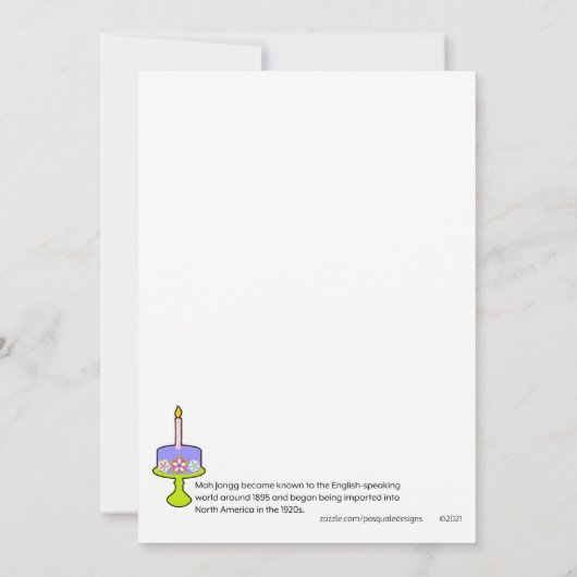 Mah Jongg Cake Birthday (Achterkant)