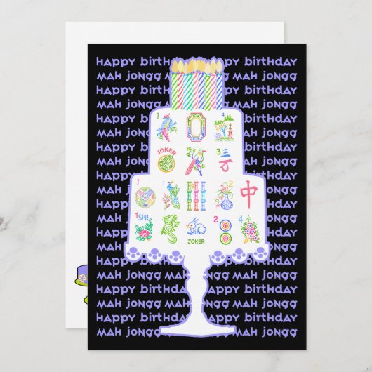Mah Jongg Cake Birthday (Voorkant / Achterkant)
