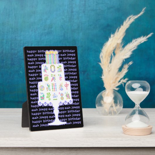 Mah Jongg Cake Birthday Fotoplaat (Zijkant)