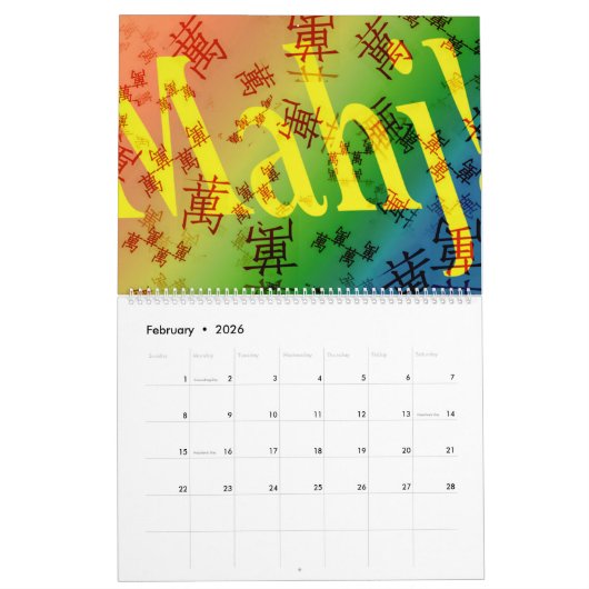Mah Jongg Calendar Kalender (Feb 2026)