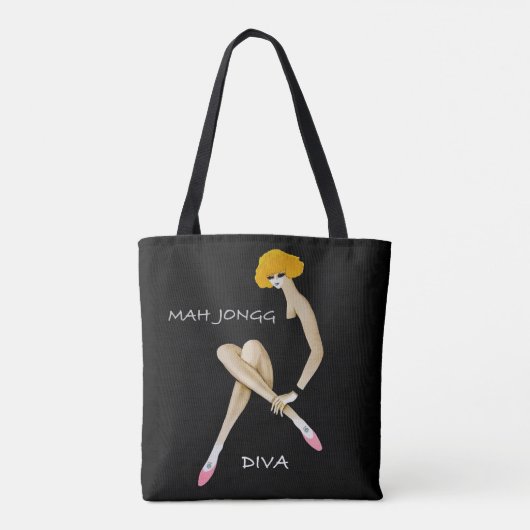 Mah Jongg Canvas tas voor de moderne vrouw (Achterkant)