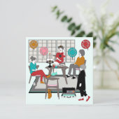 Mah Jongg Cat Birthday Kaart (Staand voorkant)