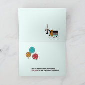 Mah Jongg Cat Birthday Kaart (Binnen)