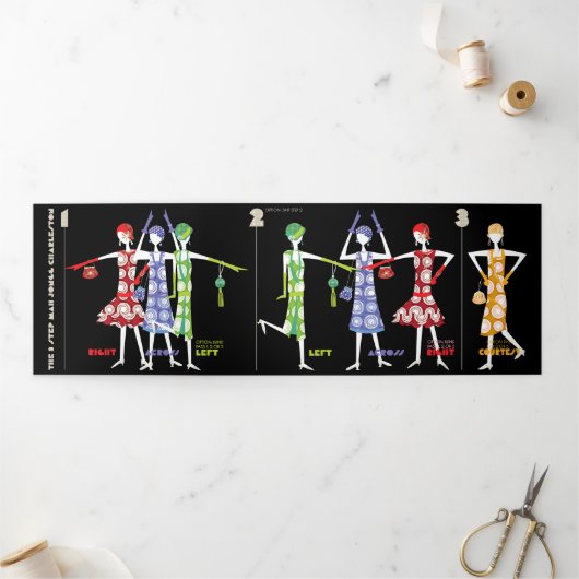 Mah Jongg Charleston / Amerikaanse Tegels Drievoud Drieluik Kaart (Buitenkant)