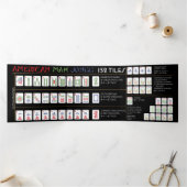 Mah Jongg Charleston / Amerikaanse Tegels Drievoud Drieluik Kaart (Binnen)