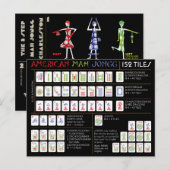 Mah Jongg Charleston / Amerikaanse Tegels Kaart (Voorkant / Achterkant)