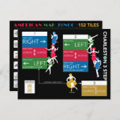Mah Jongg Charleston Chart Kaart (Voorkant / Achterkant)