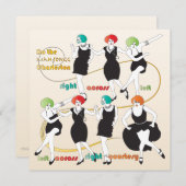 Mah Jongg Charleston Dancers Flat Kaart (Voorkant / Achterkant)