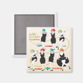 Mah Jongg Charleston Dancers Magnet (Voorkant / Achterkant)