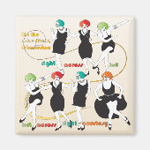 Mah Jongg Charleston Dancers Magnet (Voorkant)