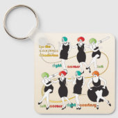 Mah Jongg Charleston Dancers Sleutelhanger (Voorkant)