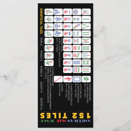 Mah Jongg Charleston Flat Kaart 2 (Achterkant)