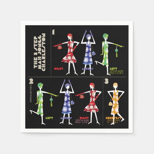 Mah Jongg Charleston Napkins Servet (Voorkant)