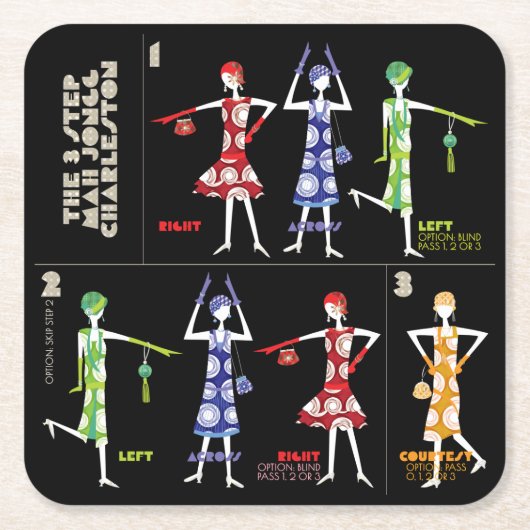 Mah Jongg Charleston Onderzetters (Voorkant)