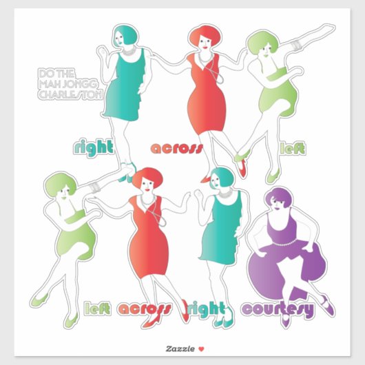 Mah Jongg Charleston Vinyl Sticker (Vel)