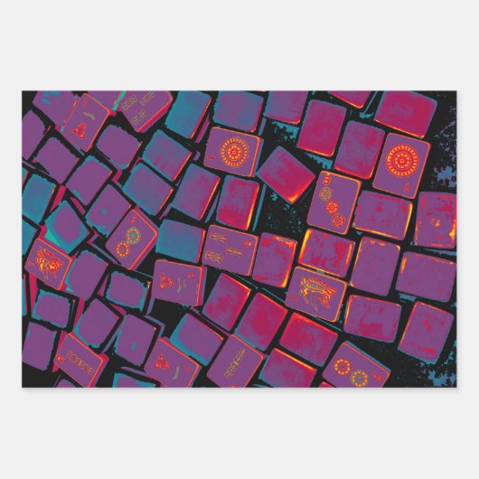 Mah Jongg Chocolate Tiles Gift Wrap Inpakpapier Vel (Voorkant 3)