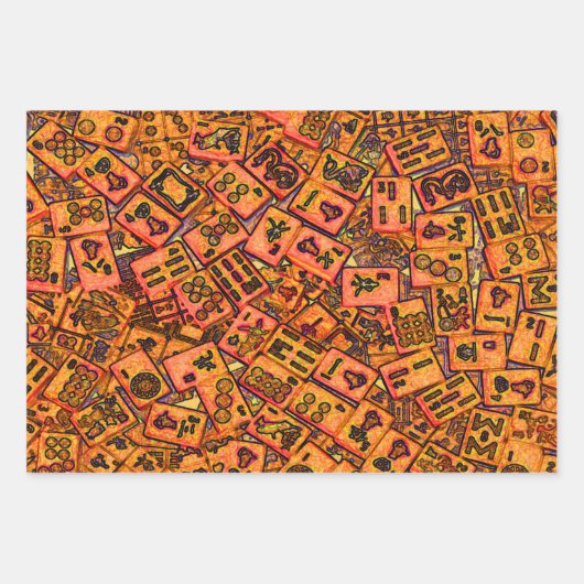 Mah Jongg Chocolate Tiles Gift Wrap Inpakpapier Vel (Voorkant 2)