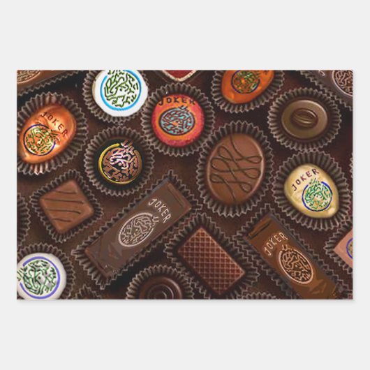 Mah Jongg Chocolate Tiles Gift Wrap Inpakpapier Vel (Voorkant)