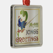 Mah Jongg Christmas One Bam Ornament (Rechts)